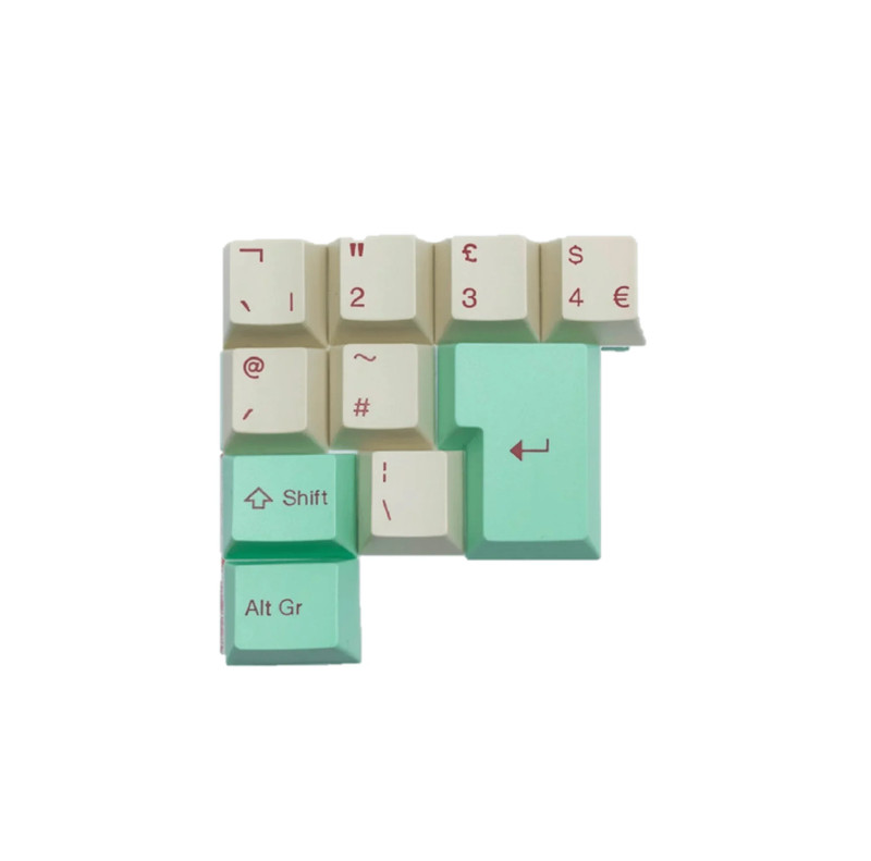 Tai-Hao Abs Keyset-Cubic 10 Uk Add-On - Mint/Beige - أكسسوار لوحة مفاتيح